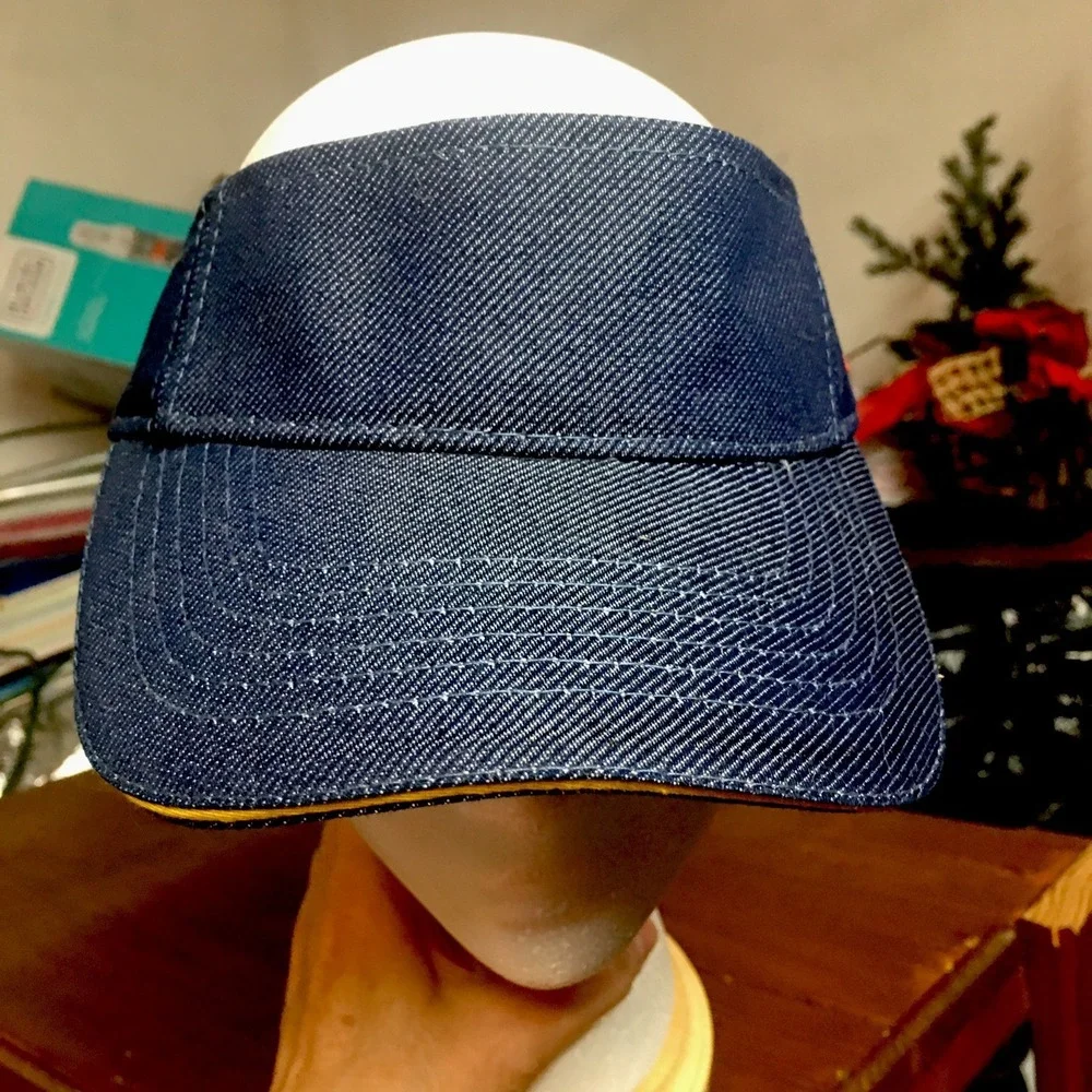 McDonalds Crew Staff Visor Blue Denim Adjustable Snap Back Hat 2022